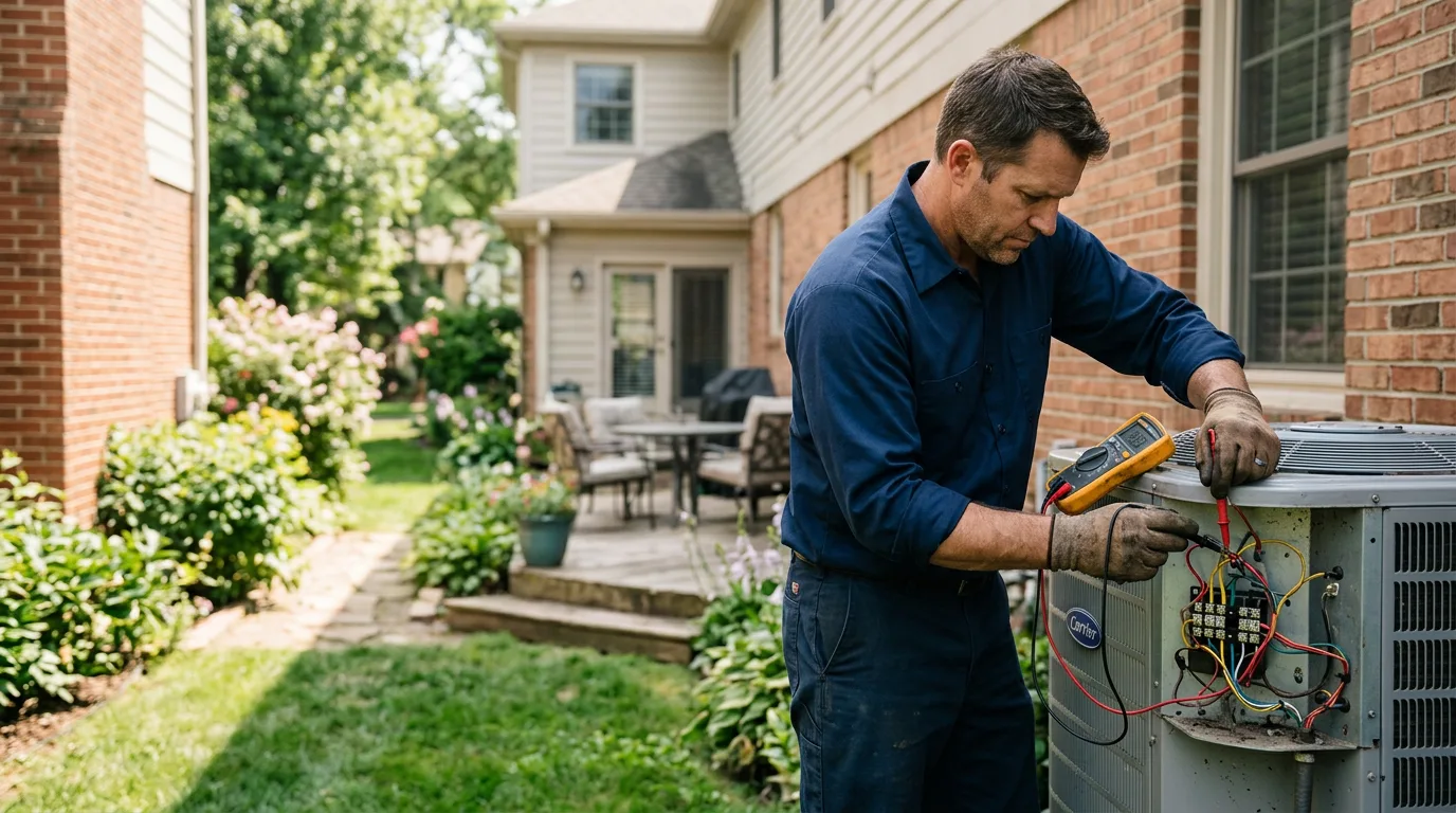 HVAC technician working near Centerfield, UT